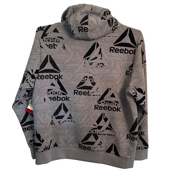 Reebok Classic Graphic Logo Hoodie Sweatshirt Men's SZ XL Sleet Grey NWT - Picture 2 of 9